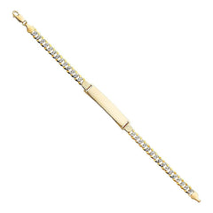 14K Yellow Gold Cuban WP ID Bracelet