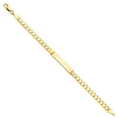 14K Yellow Gold Cuban WP Baby ID Bracelet