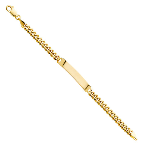 14K Yellow Cuban PLAIN JUNIOR ID Bracelet