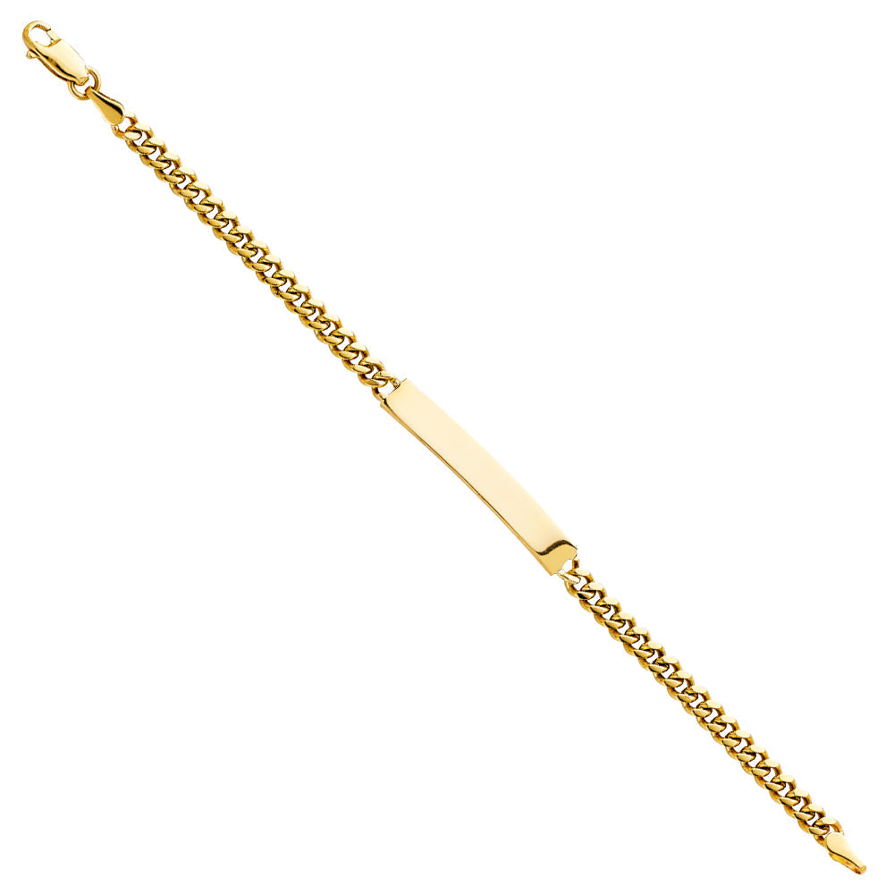 14K Yellow Cuban PLAIN JUNIOR ID Bracelet