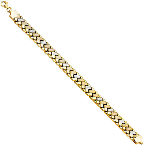 14K Two Tone Stampato Bracelet