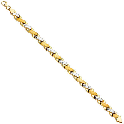 14K Two Tone Stampato Bracelet