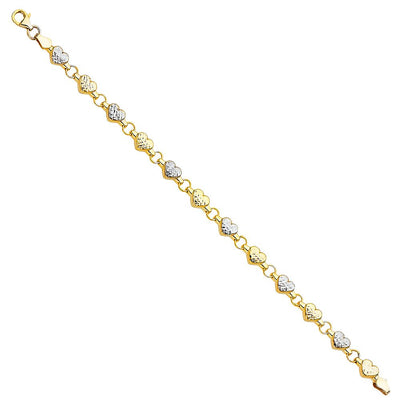 14K Two Tone Stampato Bracelet
