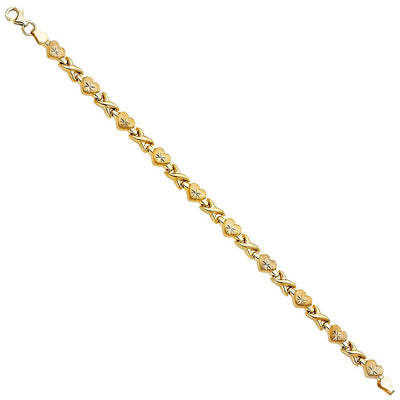 14K Two Tone Stampato Bracelet