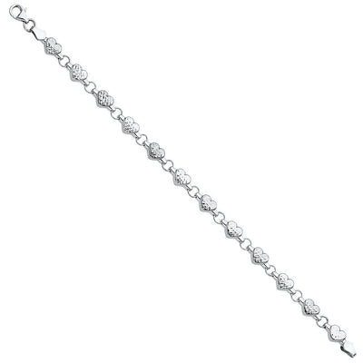 14K White Stampato Bracelet