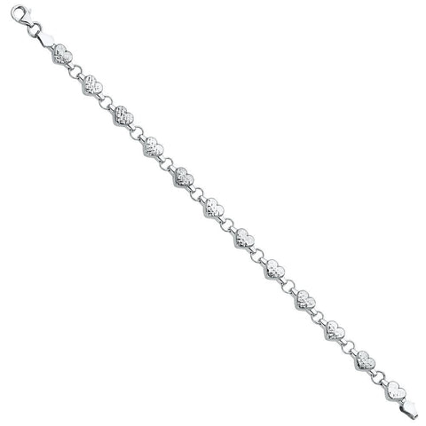 14K White Stampato Bracelet