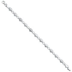 14K White Stampato Bracelet