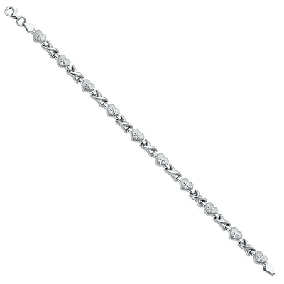 14K White Stampato Bracelet