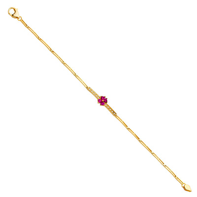 14K Yellow CZ Bracelet