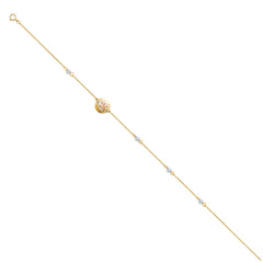 14K Tricolor 15 Years Chain Bracelet
