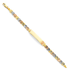 14K Tricolor Guadalupe ID Bracelet