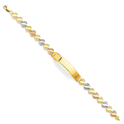 14K Tricolor Guadalupe ID Bracelet