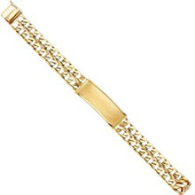 Load image into Gallery viewer, 14K Yellow Gold 2L Cuban Link ID Bracelet