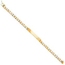 Load image into Gallery viewer, 14K Yellow Gold Light Nugget Cuban Link ID Bracelet