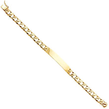 Load image into Gallery viewer, 14K Yellow Gold Nugget Cuban Link ID Bracelet