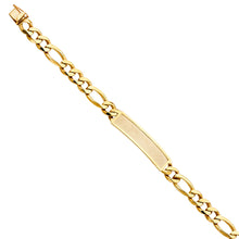 Load image into Gallery viewer, 14K Yellow FIGARO LINK F-ID BRACELET