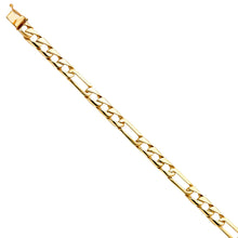 Load image into Gallery viewer, 14K Yellow FIGARO LINK BRACELET