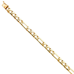14K Yellow FIGARO LINK BRACELET
