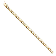 14K Yellow NUGGET CUBAN LINK BRACELET