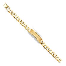 Load image into Gallery viewer, 14K Yellow STAMP Cuban LINK F-ID Bracelet