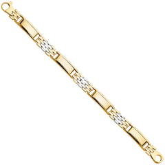 14K Twotone Men's Bracelet