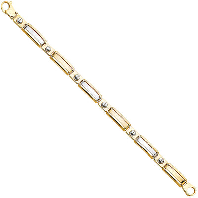 14K Twotone Men's Bracelet