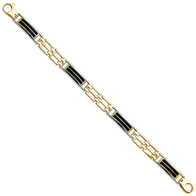 14K Twotone Men's Bracelet