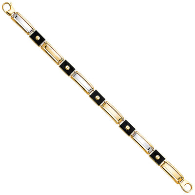 14K Twotone Men's Bracelet