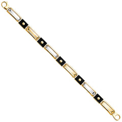 14K Twotone Men's Bracelet