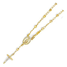 Load image into Gallery viewer, 14K Yellow Gold 4mm Moon Ball Rosary Bracelet