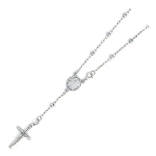 Load image into Gallery viewer, 14K White Gold 3mm Moon Ball Rosario Bracelet