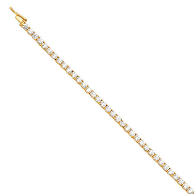 14K Yellow Tennis Bracelet