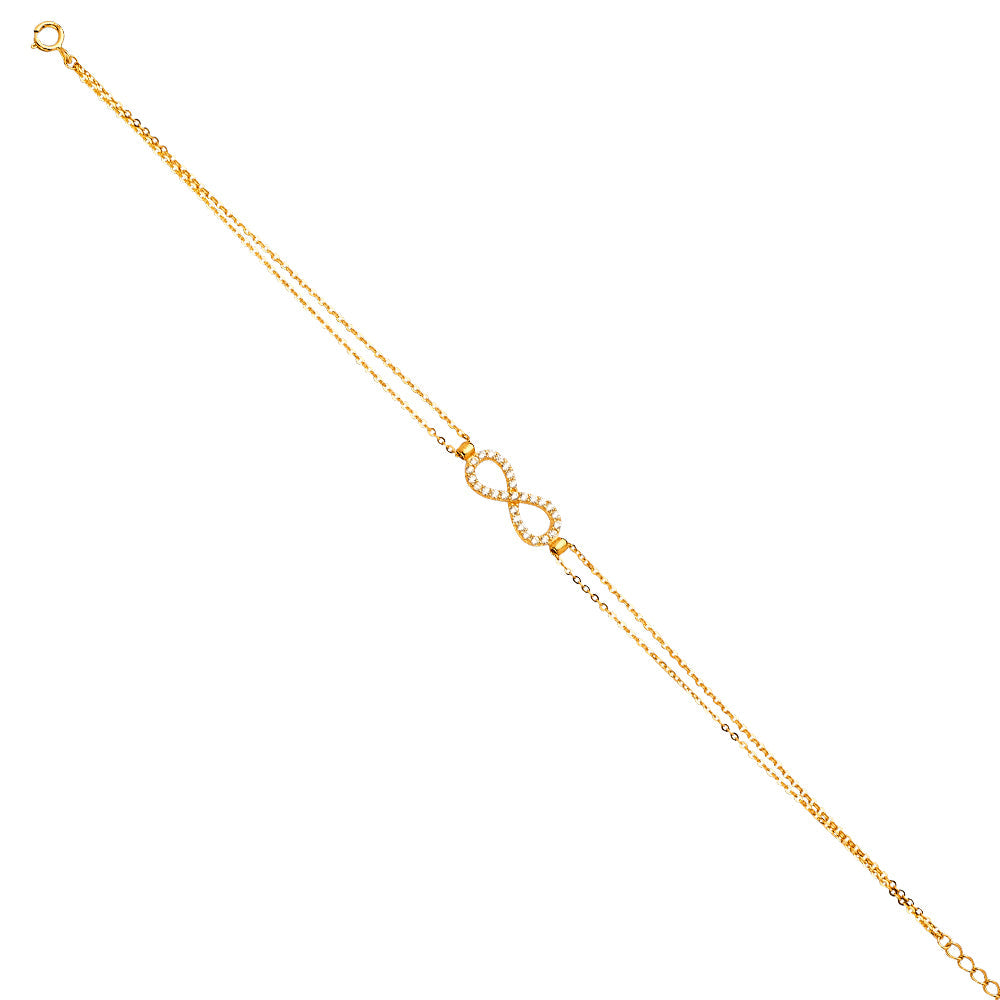14K Yellow Light Chain Bracelet