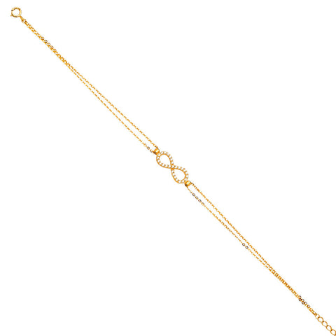 14K Yellow Light Chain Bracelet