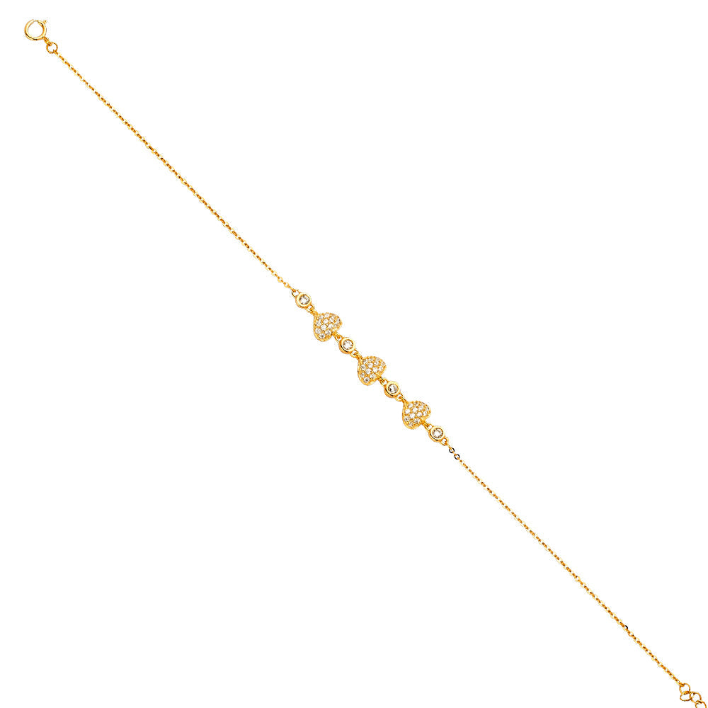14K Yellow Light Chain Bracelet