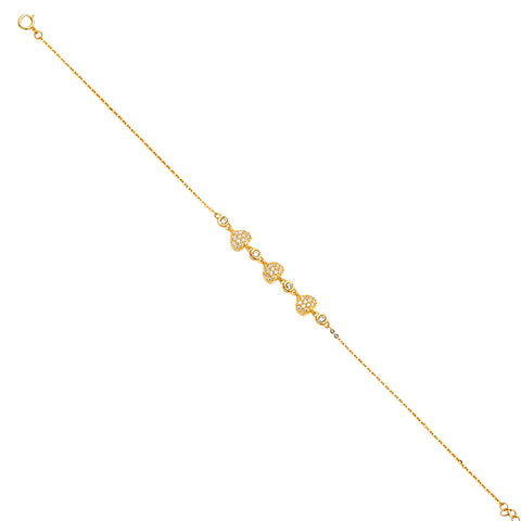 14K Yellow Light Chain Bracelet