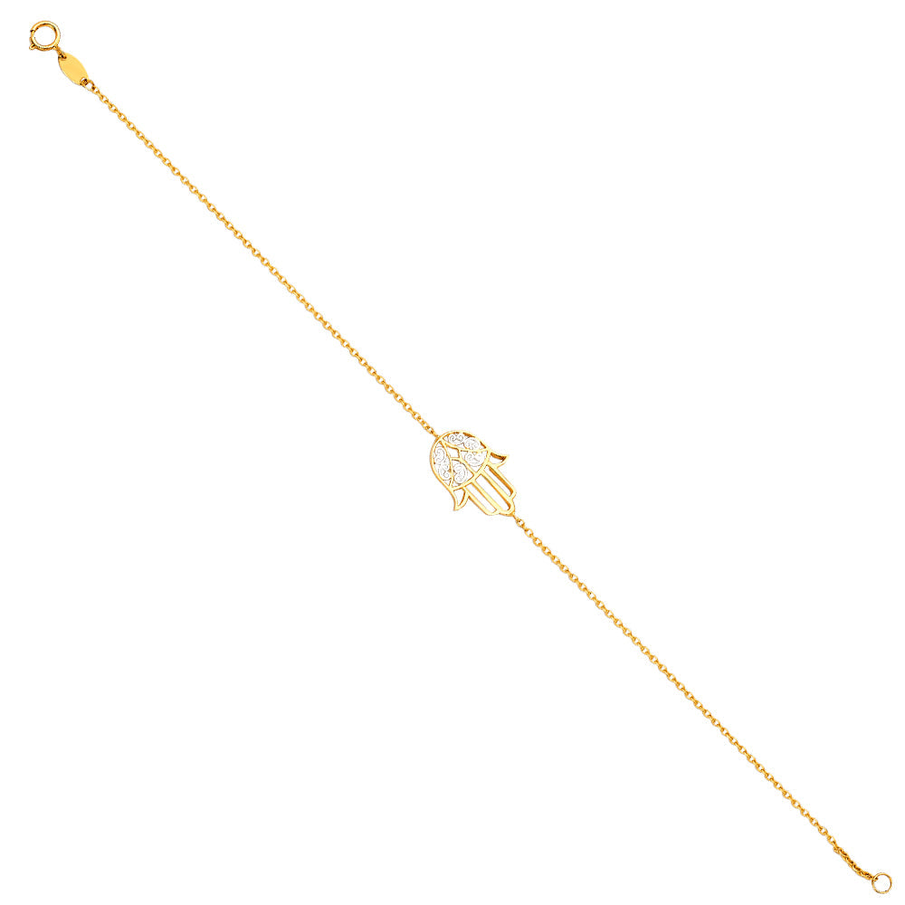 14K Yellow Light Chain Bracelet