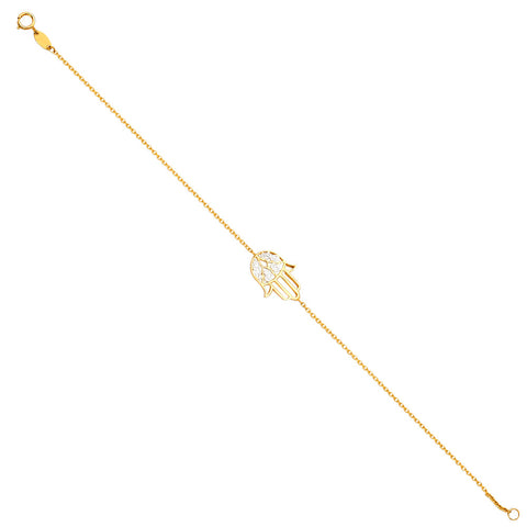 14K Yellow Light Chain Bracelet