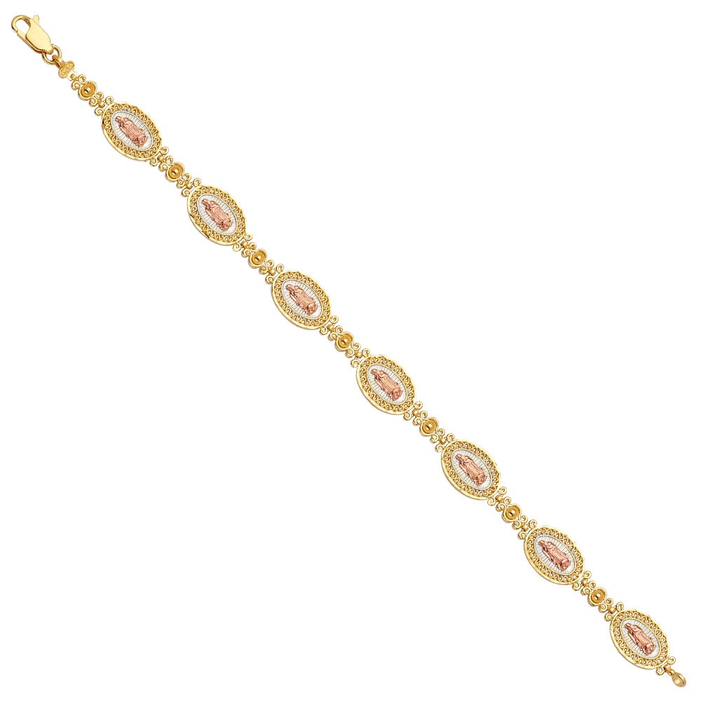 14K Tricolor Guadalupe Bracelet