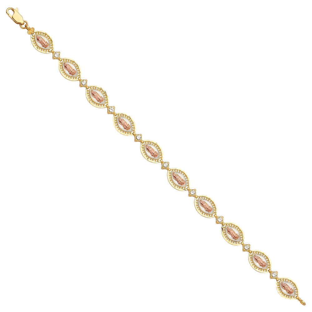 14K Tricolor Guadalupe Bracelet