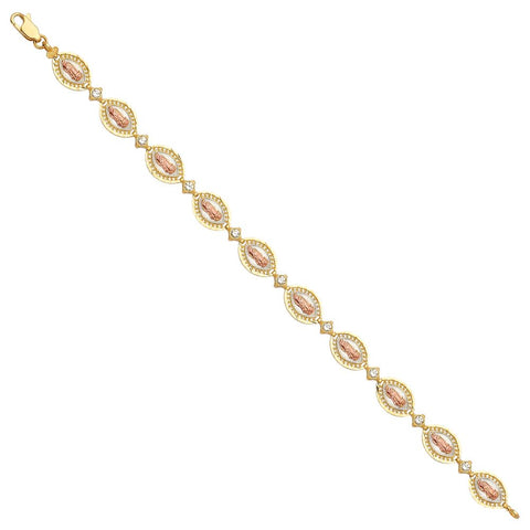 14K Tricolor Guadalupe Bracelet