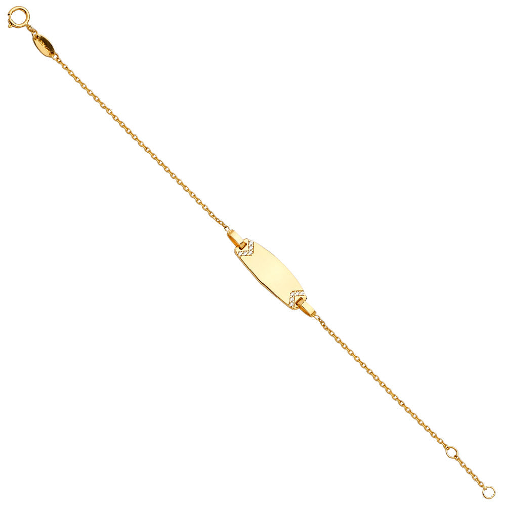 14K Yellow Baby ID Bracelet