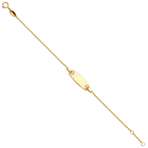 14K Yellow Baby ID Bracelet