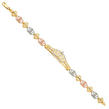 Load image into Gallery viewer, 14K Tricolor 15Years CZ Bracelet-7.5 inches