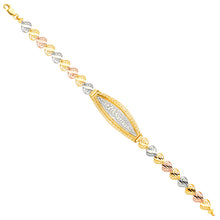 Load image into Gallery viewer, 14K Tricolorolor Mama ID Bracelet