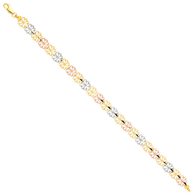 14K Tricolorolor Bracelet