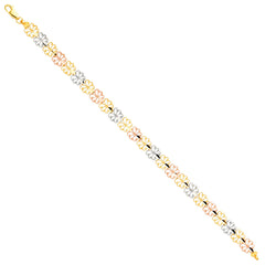 14K Tricolorolor Bracelet