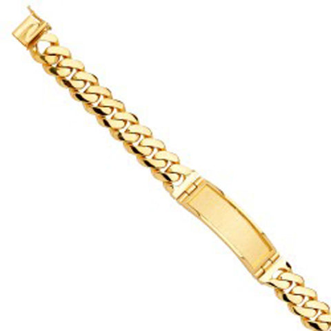 14K Yellow Gold Men's Link ID Bracelet