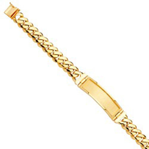 14K Yellow Gold Men's Link ID Bracelet