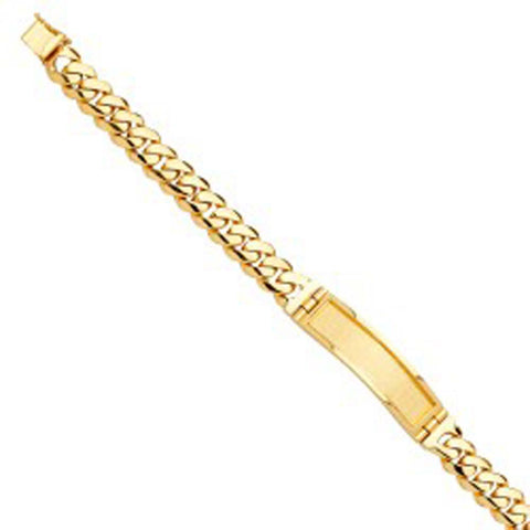 14K Yellow Gold Men's Link ID Bracelet